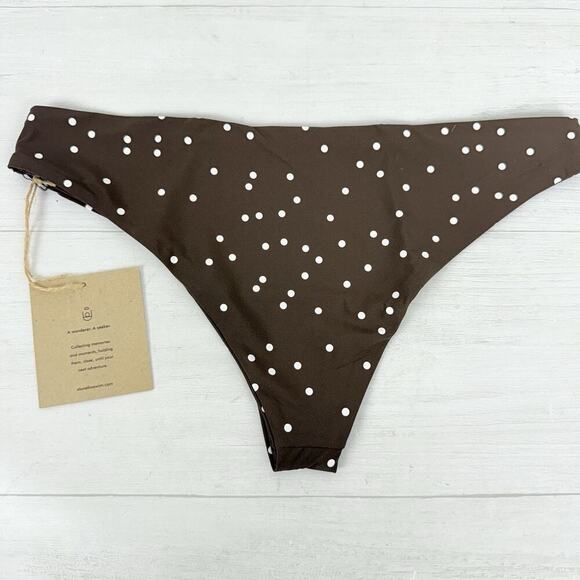 Free People Stone Fox Swim Roca Bikini Bottom Size S Terra Dot Brown Surf Beach - Picture 7 of 13